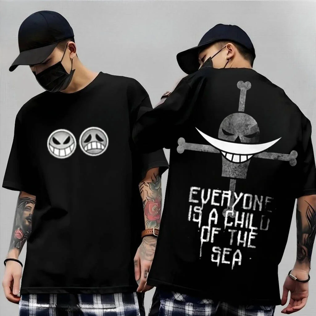 2026 One Piece Men's T-shirt Monkey D. Luffy Roronoa Zoro Sanji Anime Tee Summer and Spring Boy's Short Sleeves Y2k Streetwear