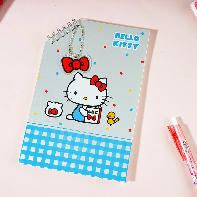 

Random One Sanrio Hello Kitty Блокнот с рисунком котенка и кота Мягкая копия Блокнот A5 Блокнот на катушке Студенческий блокнот на катушке Книги счета