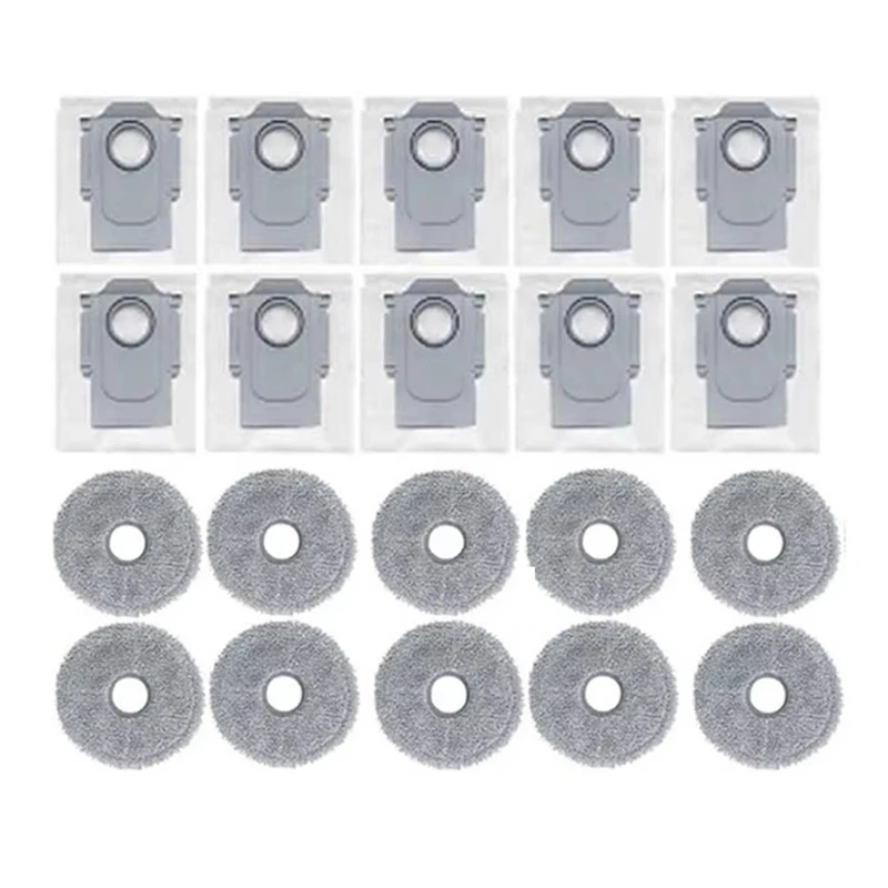 Dust Bags For Roborock Qrevo Curv/Qrevo Plus/P20 Pro Robot Vacuum Consumables Spare Parts Rag Mop Cloth Accessories