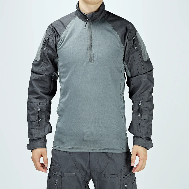 Pioneer-Tactical Frog Camouflage T-shirt Men Outdoor Training Hunting Breathable Long Sleeve Combat Military Fans Clothes New
