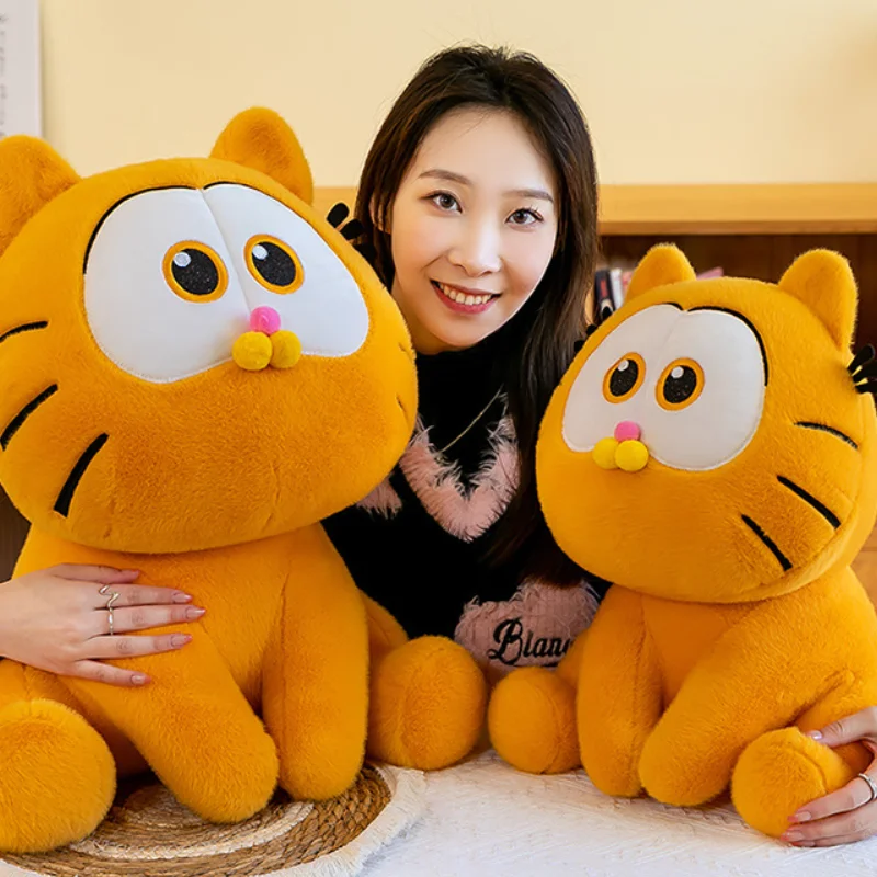 

45Cm Garfield Anime Cute Sitting Version Plush Toy Girl Pillow Send To A Friend Couple Accompany Gift Home Cartoon Decoration