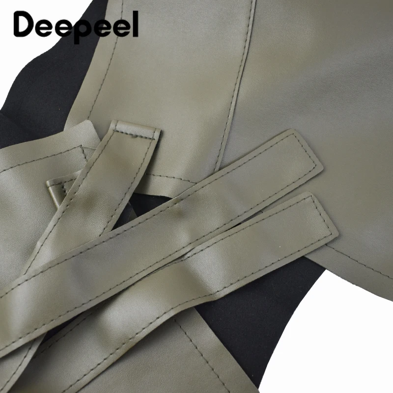 Deepeel-Cummerbunds pour femmes, ceinture corset à nœud, jupe en cuir de luxe, ceinture décorative, accessoires de bricolage, mode, 31.5x73cm, 1 pièce