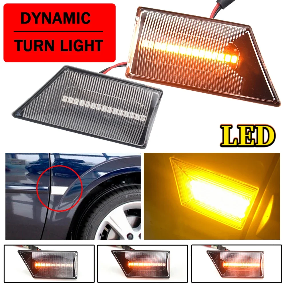 Car Led Dynamic Turn Signal Light For Opel Vectra C 2002-2008 Signum 2003-2008 Side Marker Fender Lights Blinker Indicator Lamp