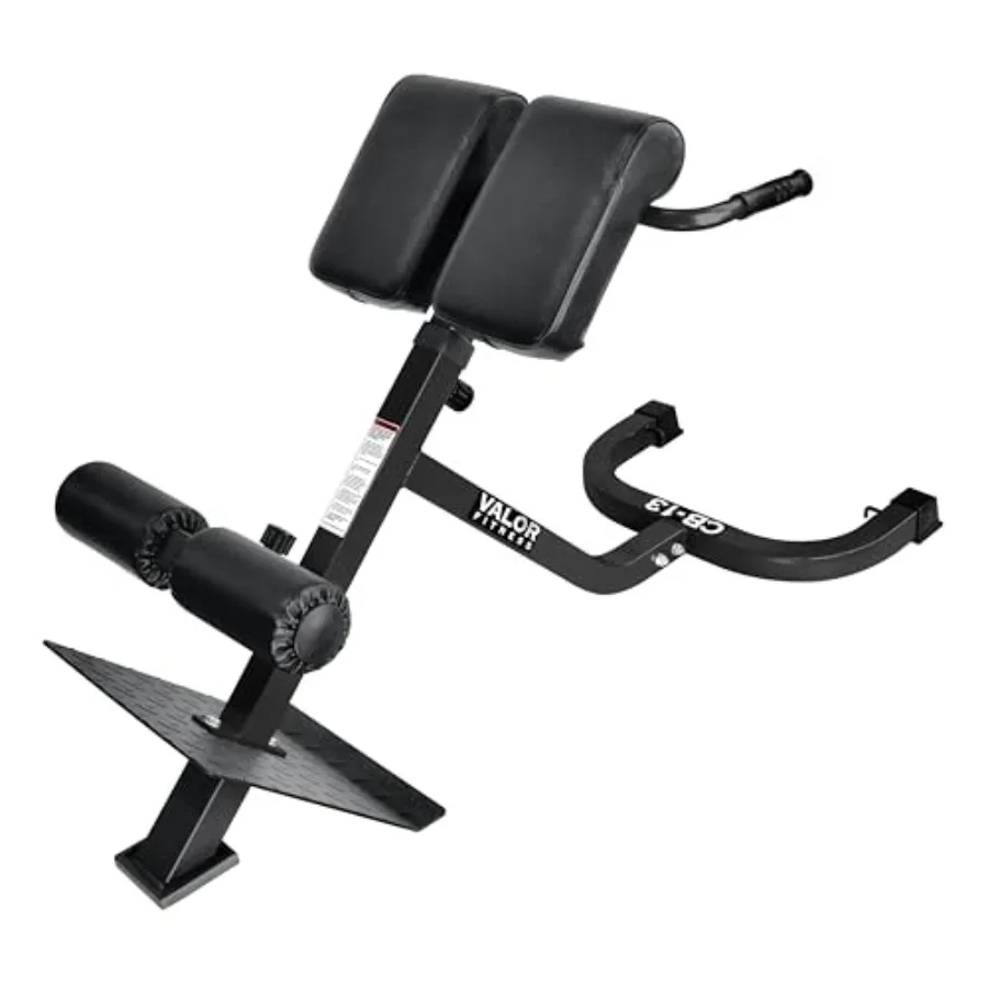 

Roman Chair Hyperextension Bench for home gym use, steel frame, black finish, adjustable height and backrest with resistance ba
