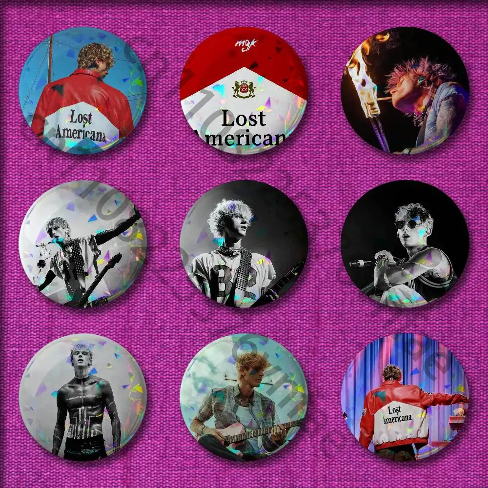 M-MGK Lost Americana Badges Badge 32mm 25mm 44mm 75mm 58mm Round Pin Brooch Souvenir Cosplay Gift Decorations