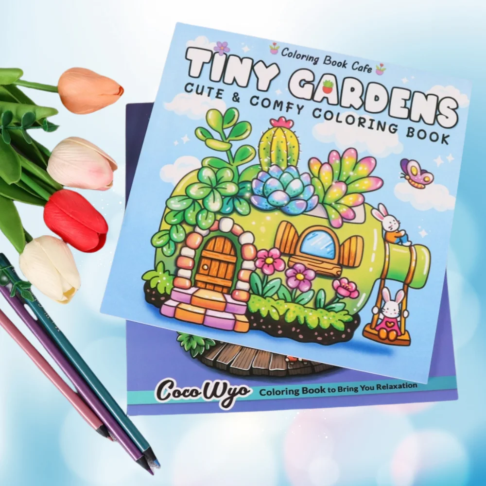 

2 fantasy coloring books, with the theme of magical magic and the secrets of flowers, let you immerse in a magical journey