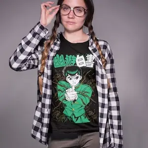 Vintage Anime Shirt,YYH Unisex T Shirts