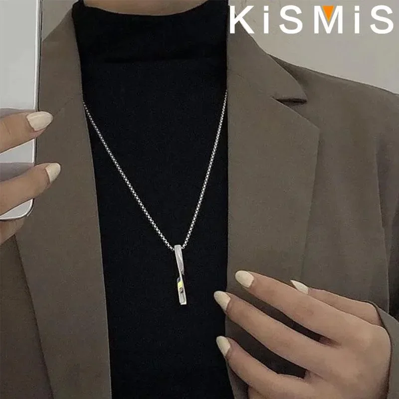 قلادة أنيقة هندسية من الفولاذ المقاوم للصدأ للرجال فكرة هدية إكسسوار مجوهرات أنيقة #2