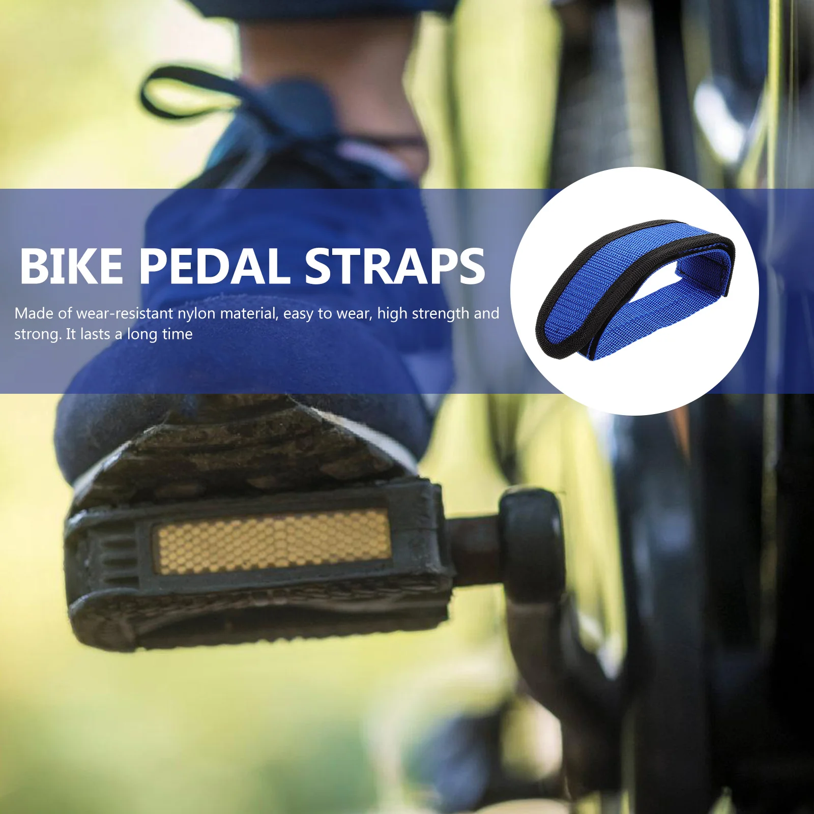 

4 Pairs Cycling Foot Pedal Fixing Belt Bike Accessories Straps Adjustable Elastic