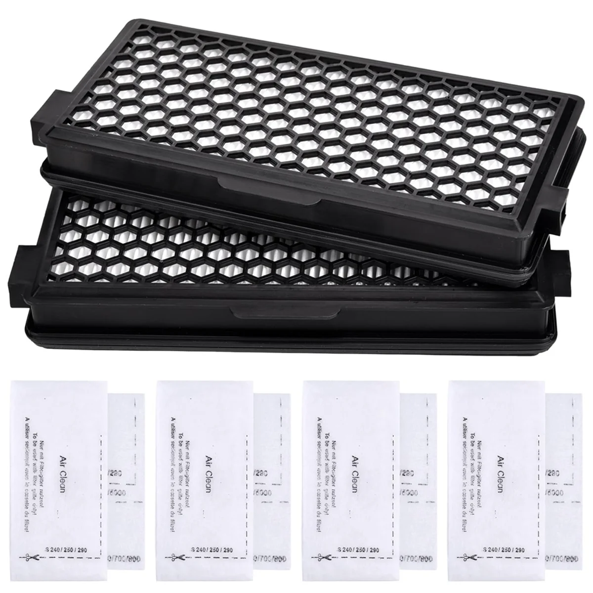 مجموعات من المرشحات البديلة للمكنسة الكهربائية Miele Compact C1 & C2، كاملة C2 وC3، S8340، مرشحات HEPA