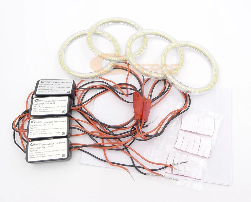 For BMW Z4 E85 E86 2002 2003 2004 2005 2006 2007 2008 Excellent Day Light Ultra Bright COB Led Angel Eyes Kit Halo Rings