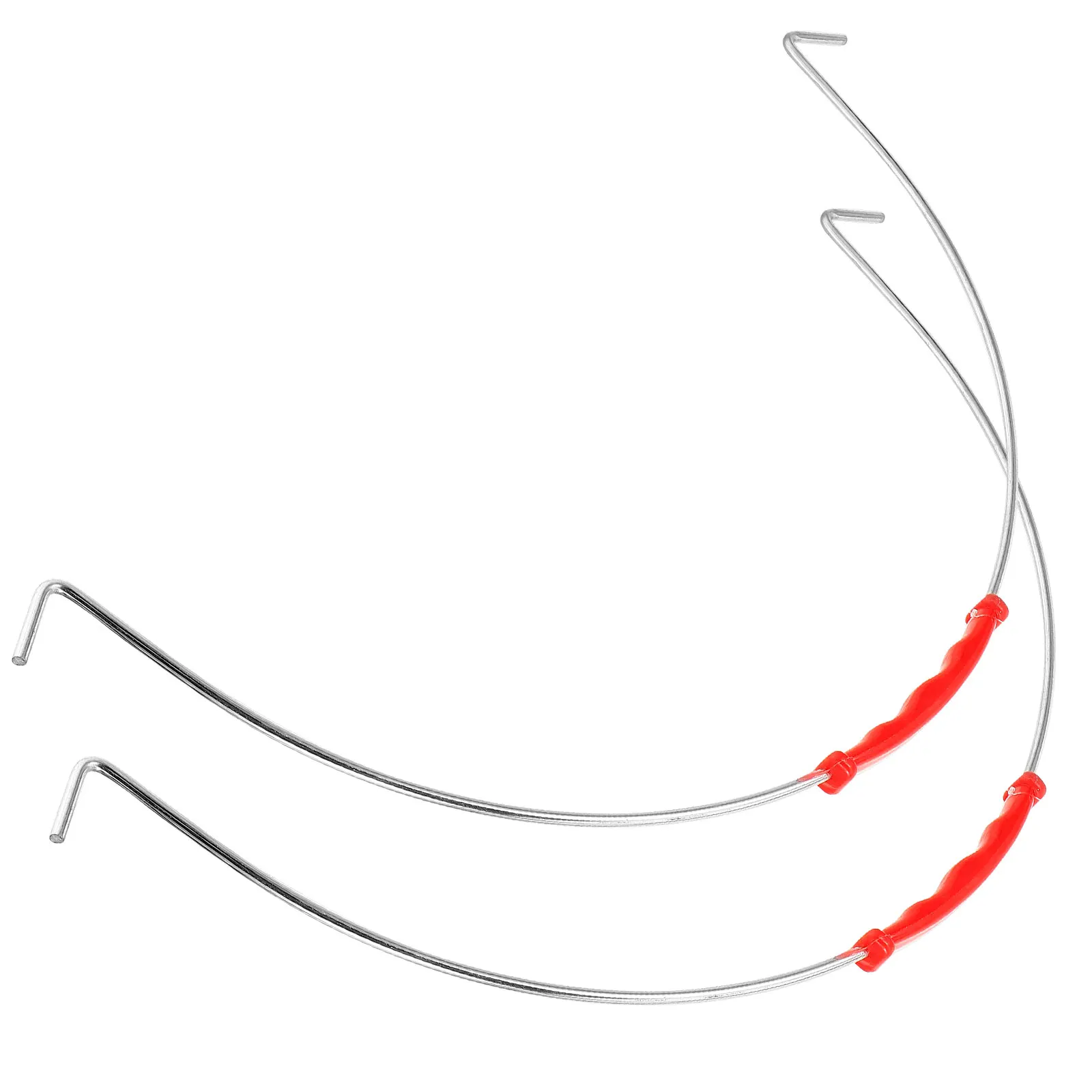 

2pcs Iron Handle Replacement Stainless Steel Wear-Resistant Grip For Heavy Duty Bucket Repair Compact Pail Handle Household