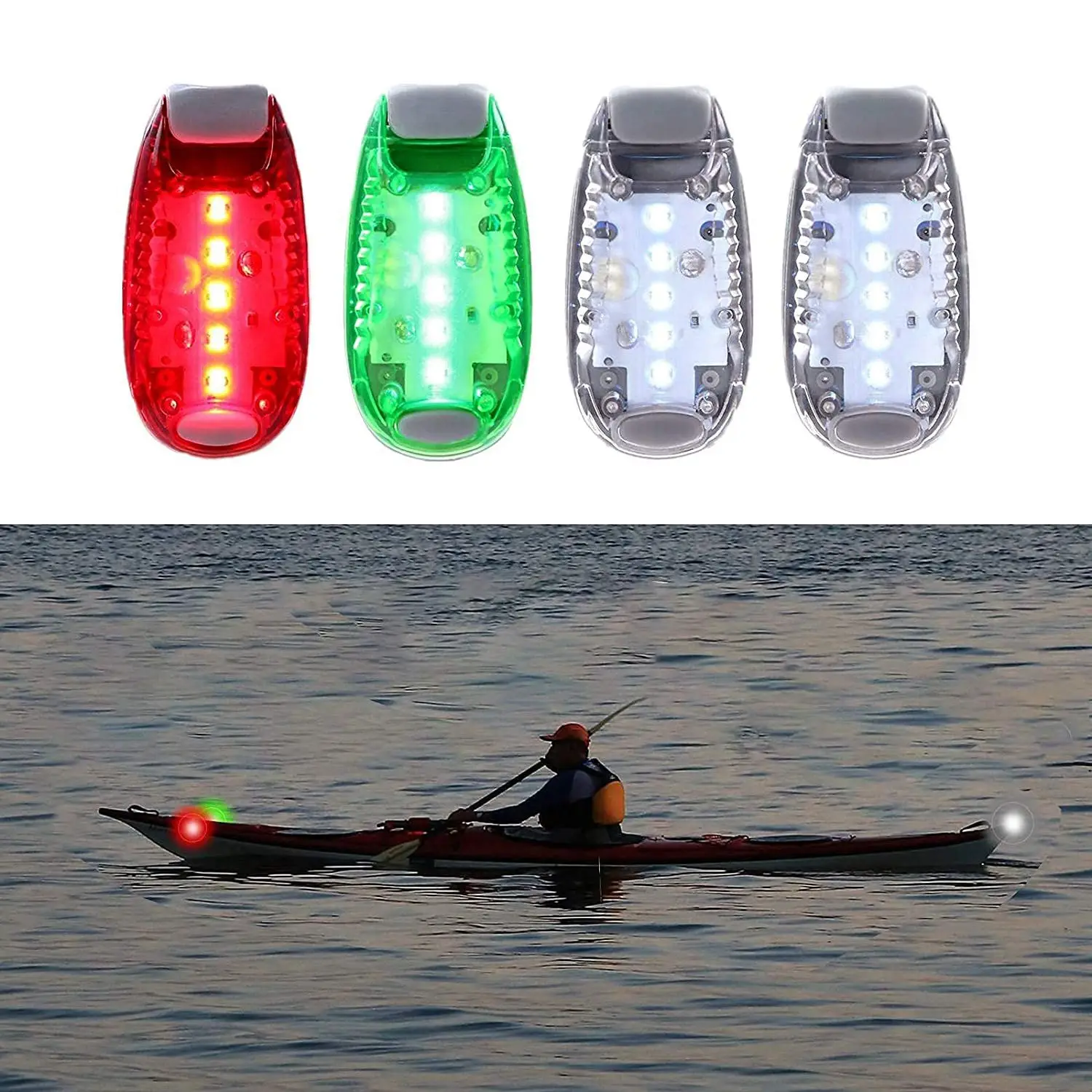 High Night Visibility Safety Navigation Light Safety Lights for Boat Kayak Bike Stroller Runners and Night Running