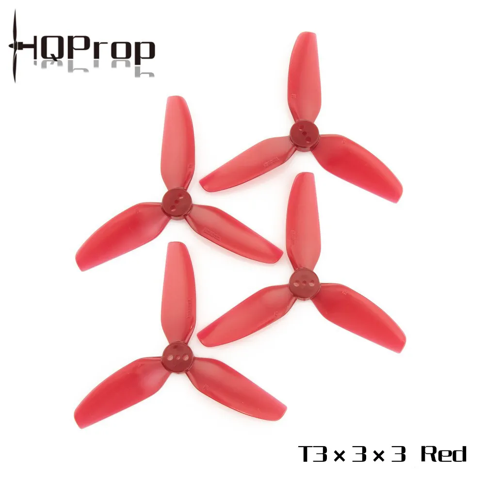 HQProp T3x3x3-PC 3 Inch 3-Blade Propeller 2CW+2CCW PC Prop 3-Hole Mount For FPV Racing Quadcopter Drone