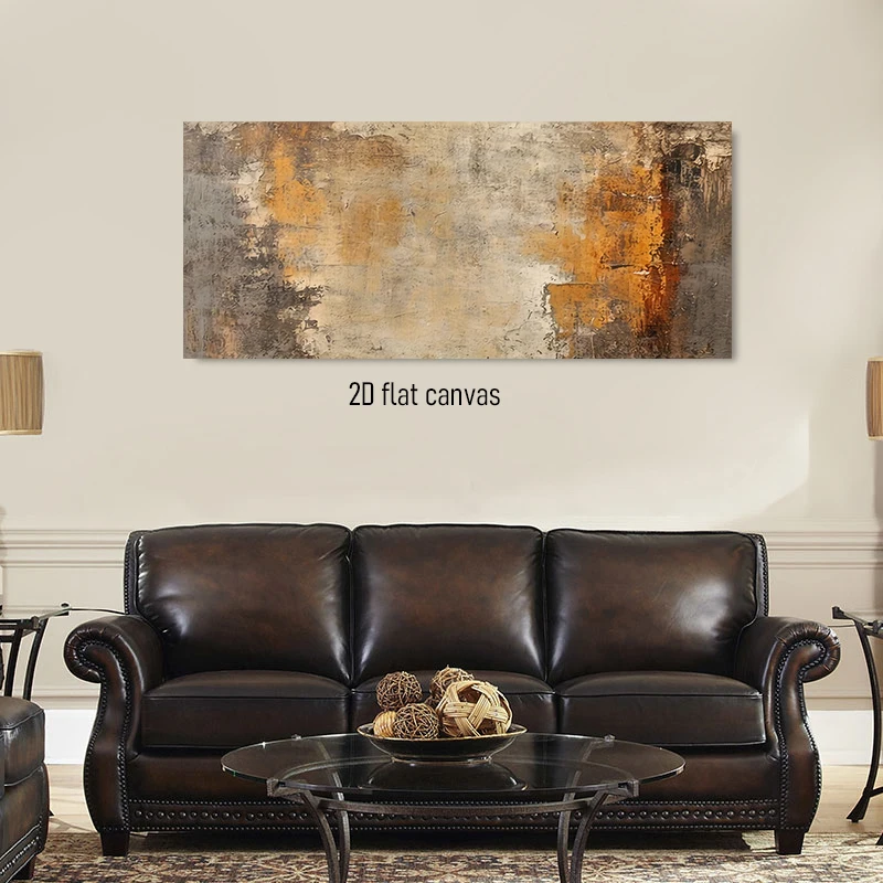 (1PC Unframe)1 piece of retro vintage abstract art canvas decorative painting, living room, bedroom, entrance wall, 2D plan