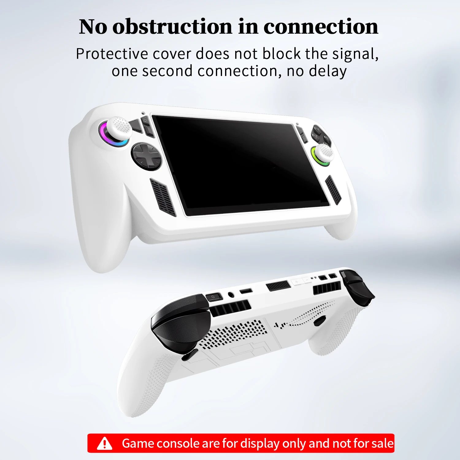 Protective Cover for  ROG Xbox Ally X,Silicone Shock-Absorption Lightweight Protective Grip Case with Joystick Cap Accessories