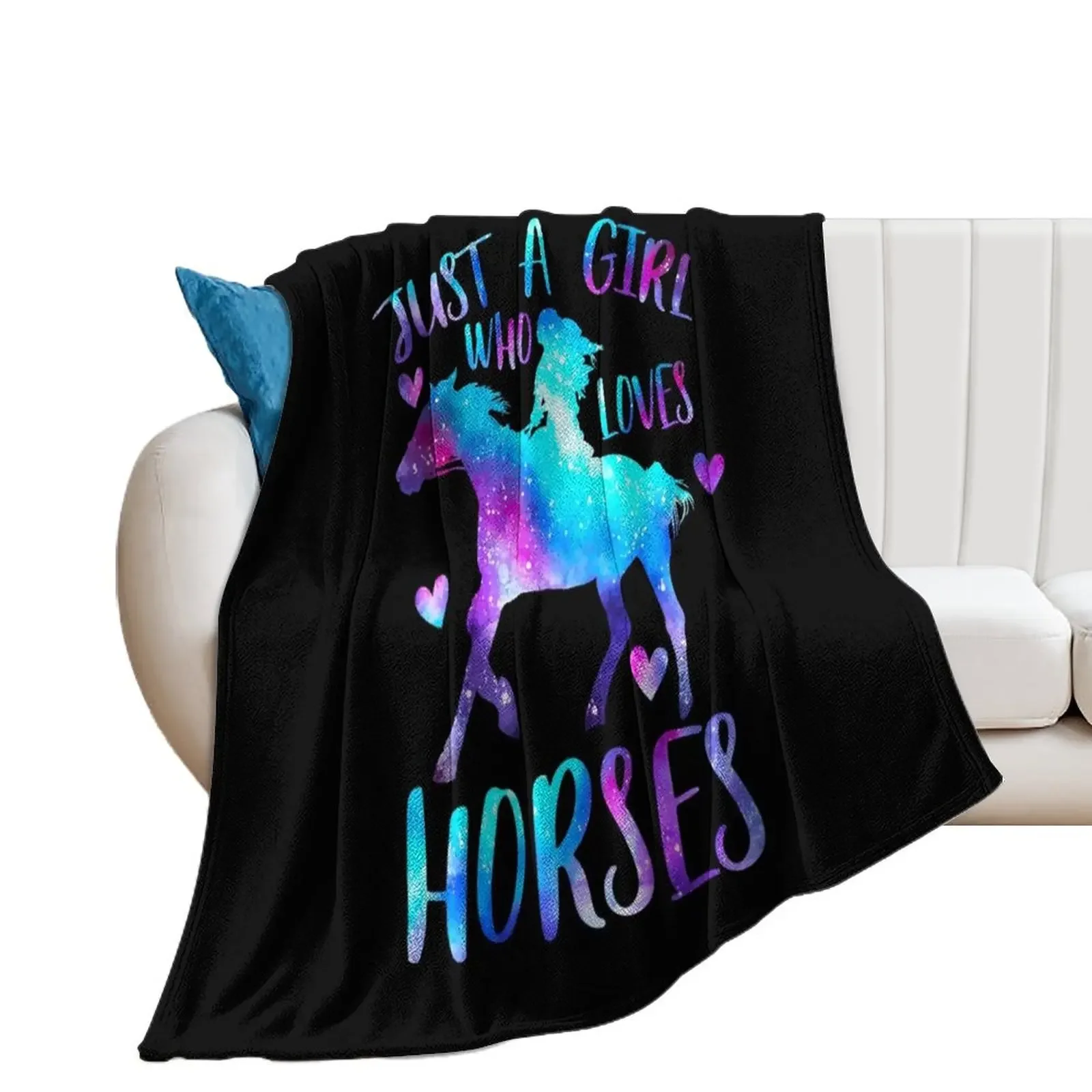 

Just a girl who loves Horses Throw Blanket Nap sofa bed Blankets