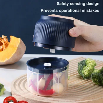 300ML Electric Vegetable Chopper Portable Cordless Garlic Crusher Mini Food Chopper for…