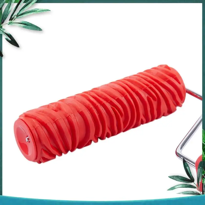 (NOVO) Rolo de pintura de listra de zebra em relevo de 7 polegadas com alça para decoração de parede
