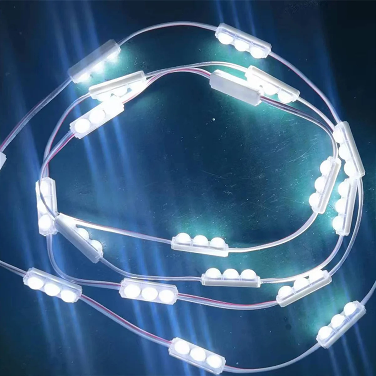 

# 708U 20 шт. SMD светодиодный модуль освещения IP67 водонепроницаемый 3 светодиодные задние фонари DC12V 1,5 Вт зеркальный светильник светодиодный модуль зеленый (зеленый)