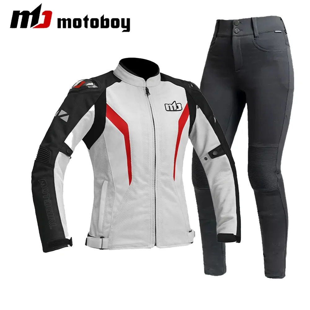 Four Season Motorcycle Jacket Waterproof Motorbike Overcoat Pants Reflective Riding Jackets Windproof Suits