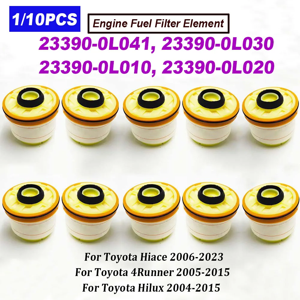 1/10PCS Engine Fuel Filter Element 23390-0L041 23390-0L030 23390-0L010 23390-0L020 For 2010-2014 T-oyota For Hiace 233900L041