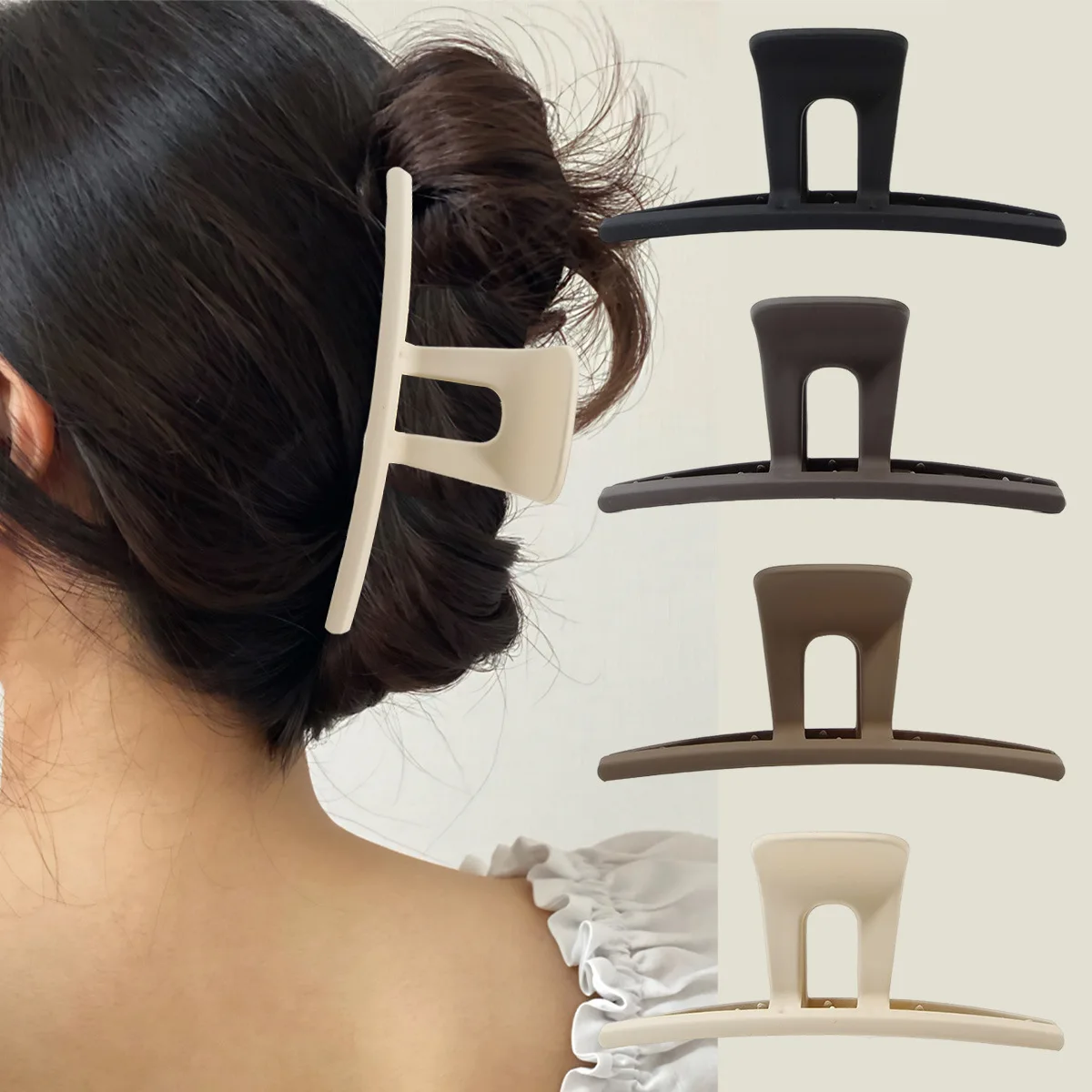 Matte große Haarklammer, Krabben-Haarnadel, Kunststoff-Haarspange, Haarspangen für Frauen und Mädchen, Pferdeschwanz-Haarschmuck, Styling-Werkzeuge, Haarklammern