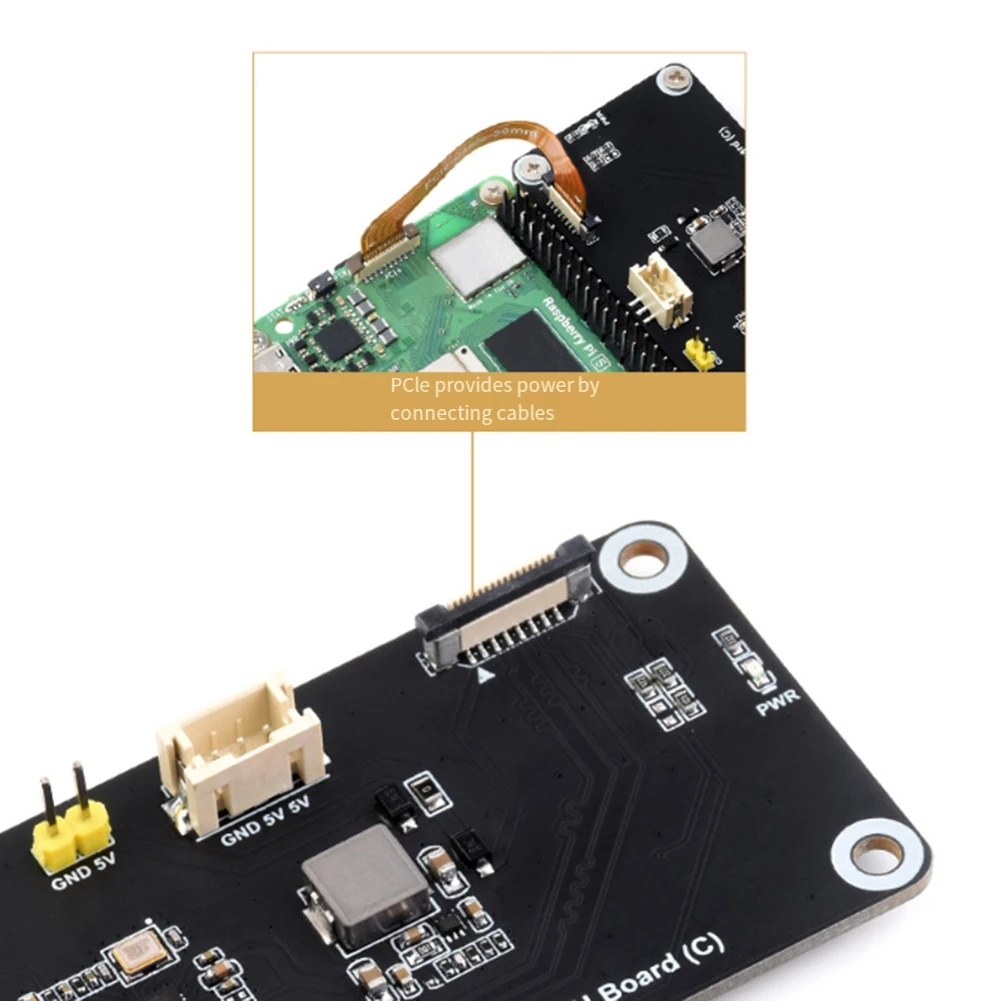 ABIJ-For Raspberry Pi 5 Dedicated Pcie To Gigabit Ethernet Port Expansion Board Side Installation, No Drive Plug & Play