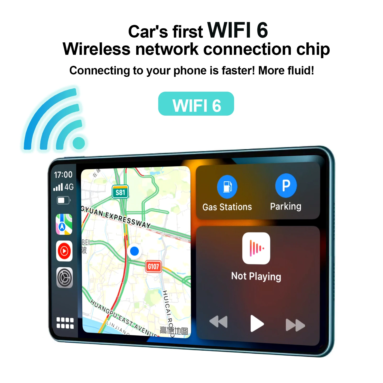 7 "9" 10 "T100 Universal Androidหน้าจอWireless Carplayรถเครื่องเล่นดีวีดีวิดีโอUniversal Headunit GPS Carplay 5G Wifi BT5.4