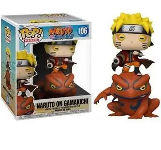 Funko Pop Narutos on Gamakichi 106# Jiraiya on Toad 73# Abura Action Figure Toys Room Car Decoration Gifts for Children