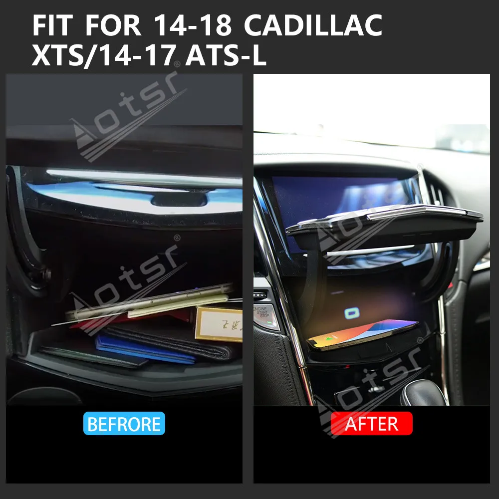 

Беспроводное зарядное устройство AOTSR для Cadillac XTS (2014-2018)/ATS-L (2014-2017) интеллектуальное беспроводное автомобильное зарядное устройство для телефона