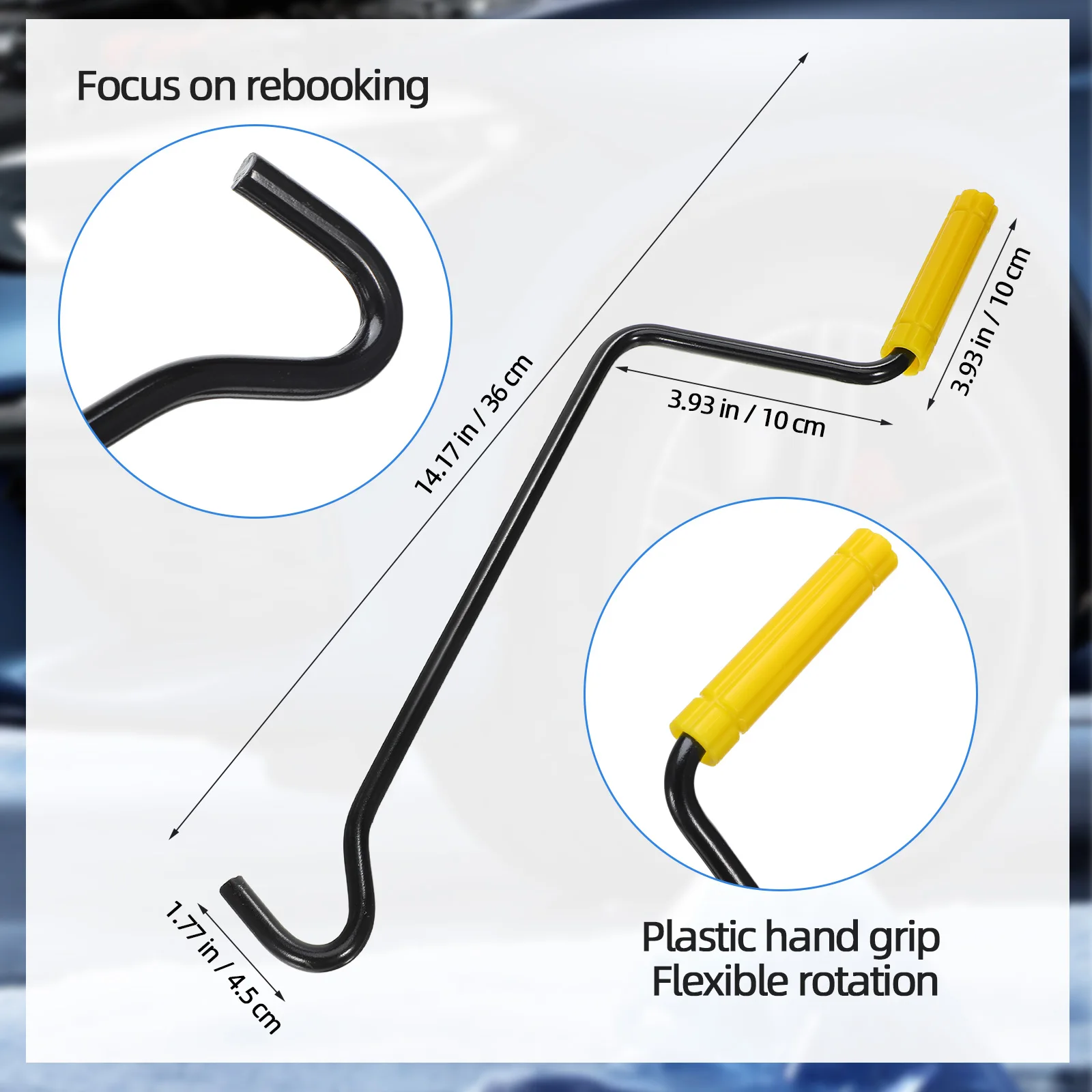 Reemplazo de manija de cric, brazo de acero resistente para remolque de coche, camión, cric de piso, manivela de fácil agarre para reparación de mantenimiento de vehículos