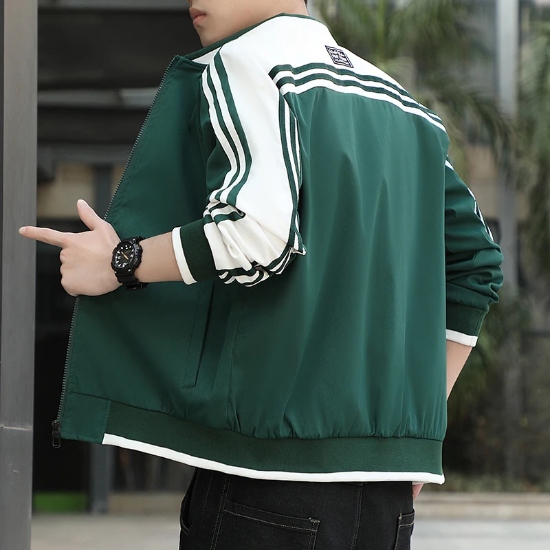 

Baseball Collar Jaet Men's Spring Summer plus Size Sport Lightweight Trendy Fat Men's Clothing Upper 0XL Loose Fit Zipper ...