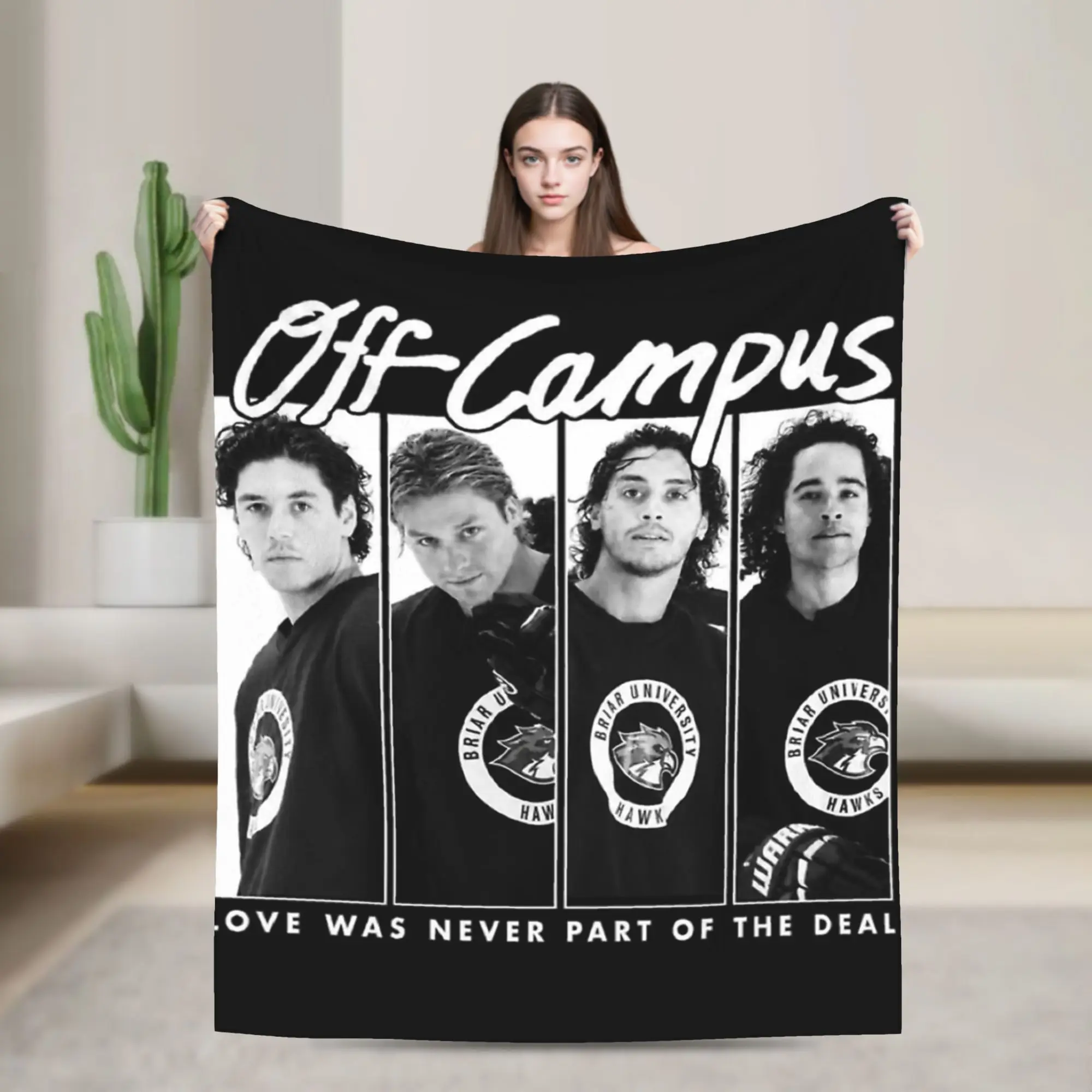 Off Campus University  Hockey Romance  Blanket Coral Fleece Plush  Super Warm Throw Blanket for Bed Bedroom Quilt