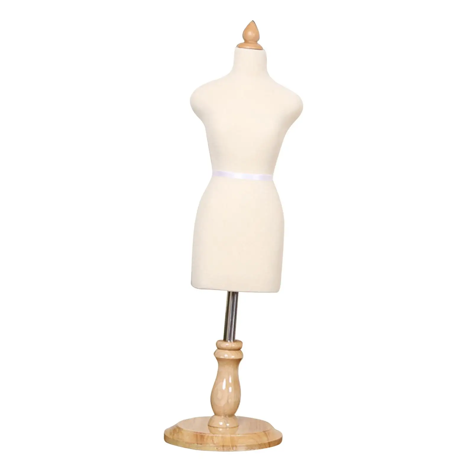 Mini Mannequin Dress Form Display Stand with Adjustable Pole for Sewing Hobbyists and Jewelry Photography