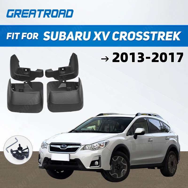 For Subaru XV Crosstrek 2013-2017 Set Molded Car Mud Flaps Mudflaps Splash Guards Mud Flap Mudguards Fender Front Rear Styling