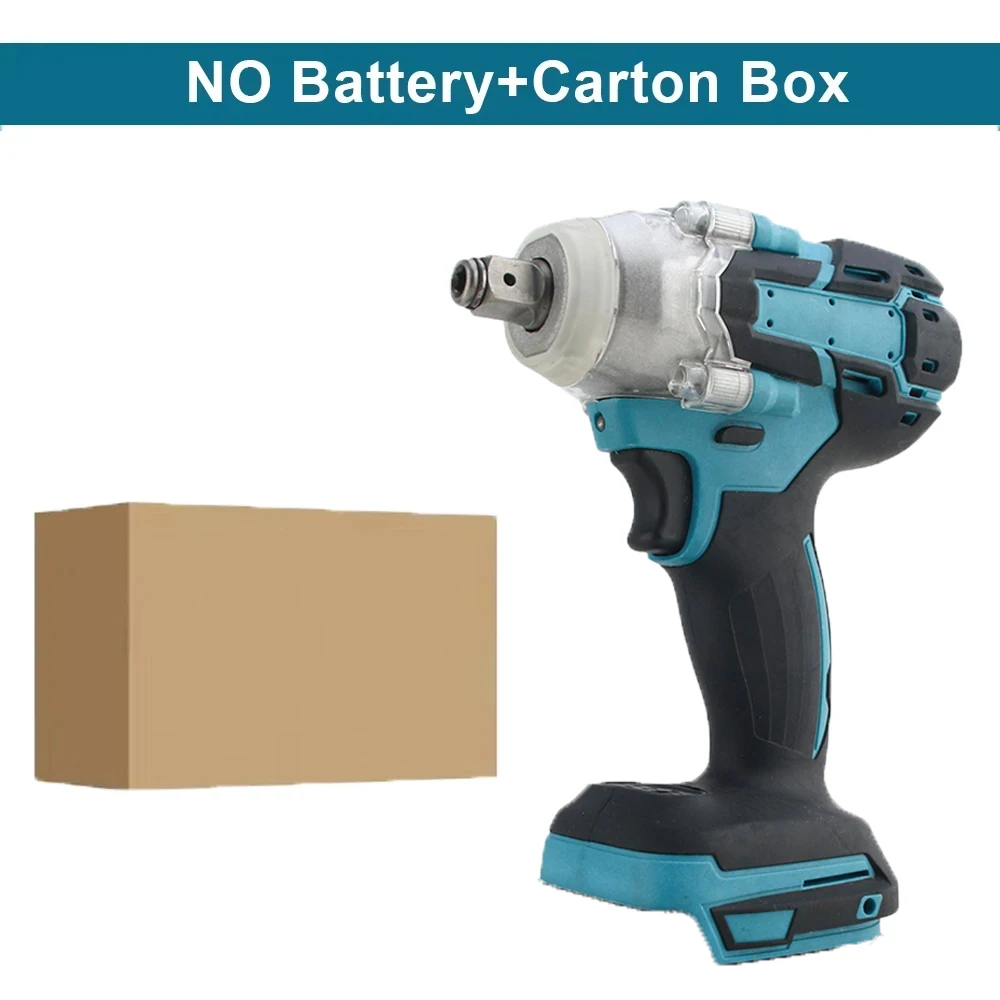520N.M Torque Brushless Electric Impact Wrench 1/2 inch Cordless Electric Wrench Screwdriver Power Tool for Makita 18V Battery Pin