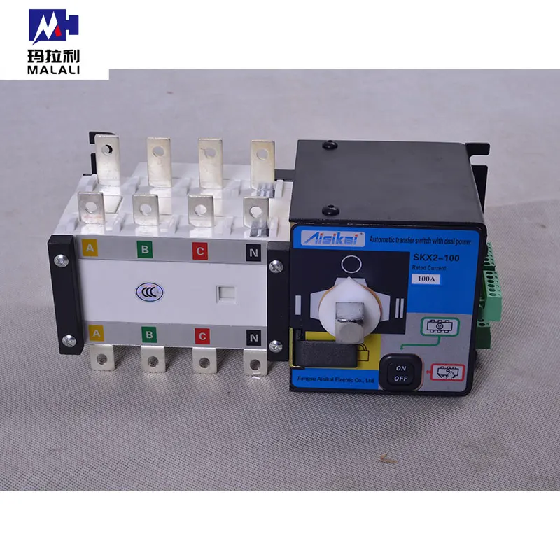 Intelligent Dual Power Three Phase DC Automatic Transfer Switch 4p ATS 63A 100A  125A 160A 250A 400A 630A 400V for Generator