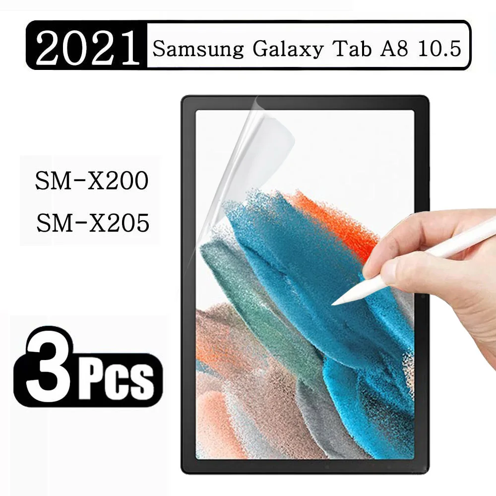 

(3 Packs) Paper Film For Samsung Galaxy Tab A8 10.5 2021 SM-X200 SM-X205 X200 X205 Like Writing On Paper Screen Protector