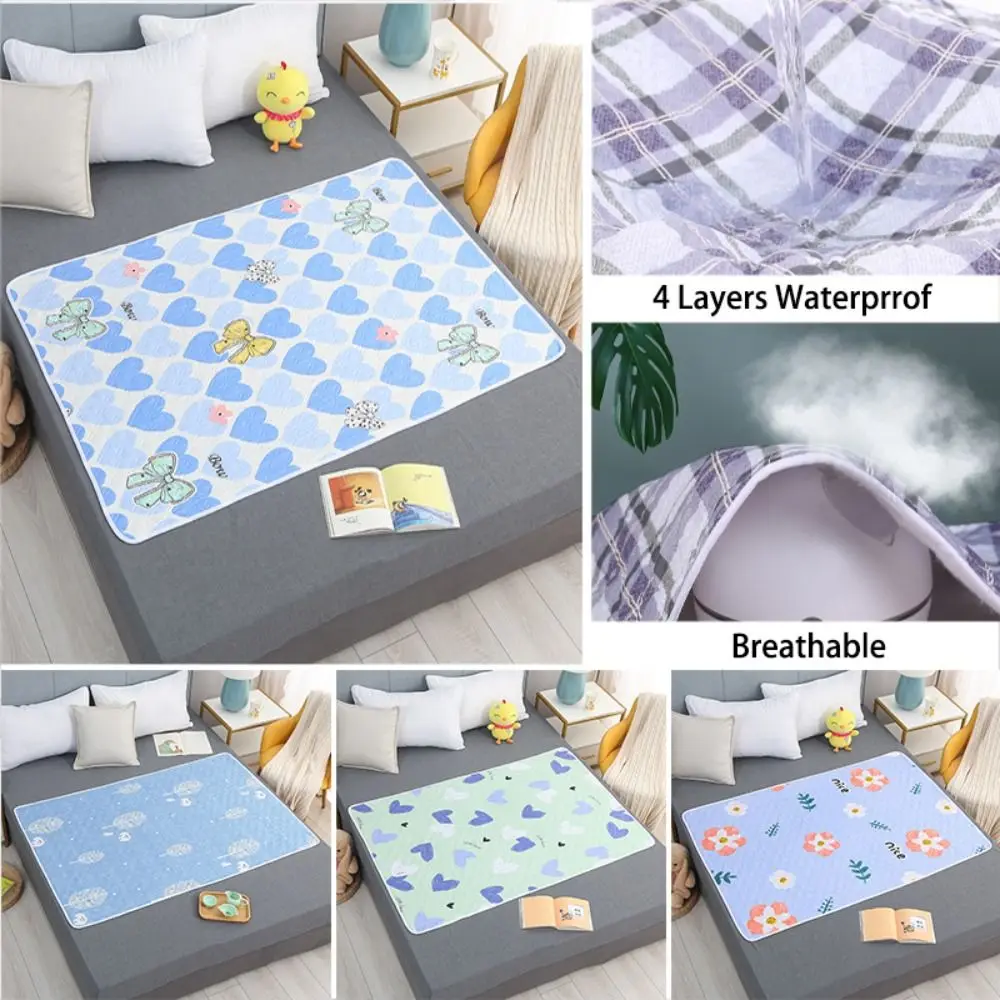 

100*150cm Baby Sleeping Underpads Leakproof Skin-friendly Bed Wetting Incontinence Cover Soft Triple Waterproofing