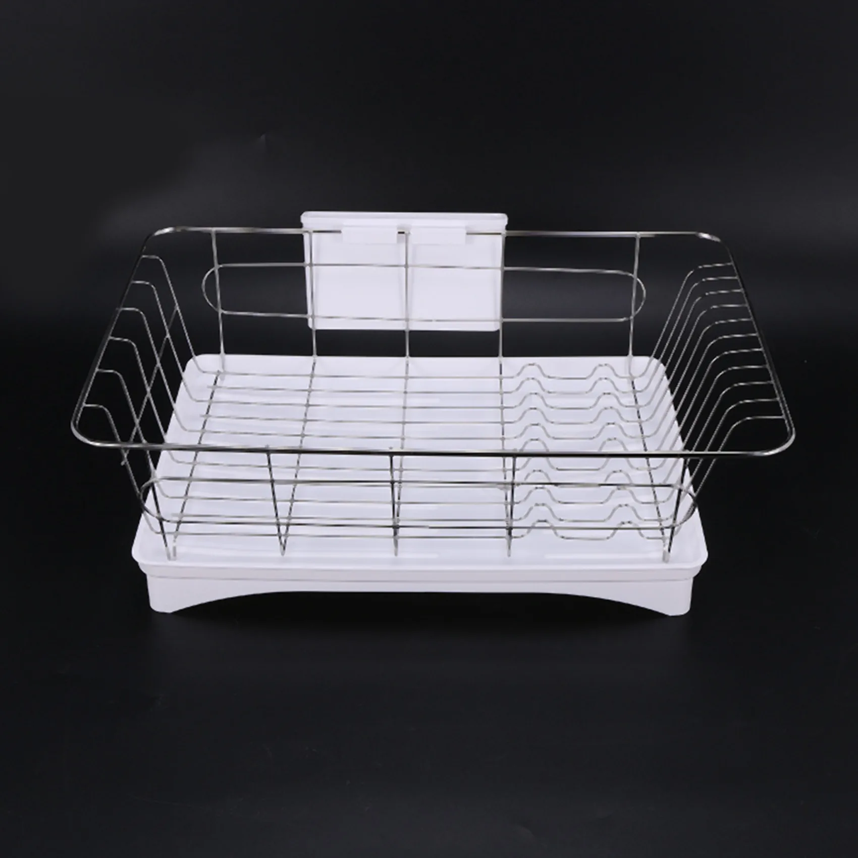 Stainless Steel Dish Drainer Drying Rack With 3-Piece Set Removable Rust