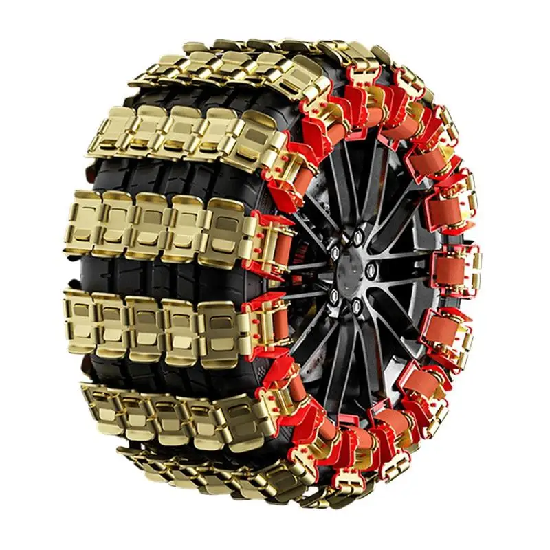 1pc Anti-Skid Car Tire Snow Chains Emergency Metal Snow Mud Sand Tyre Chains Dragon Claw Type Metal Lawn Mowe Thicken Snow Chain