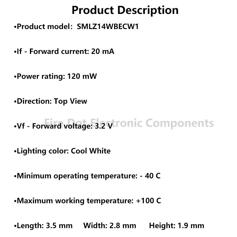 SMLZ14WBECW1 LED ، SMLZ14WBEPW1 ، SMLZ14WBGB1 ، SMLZ14WBGDW1 ، 10 قطع لكل دفعة