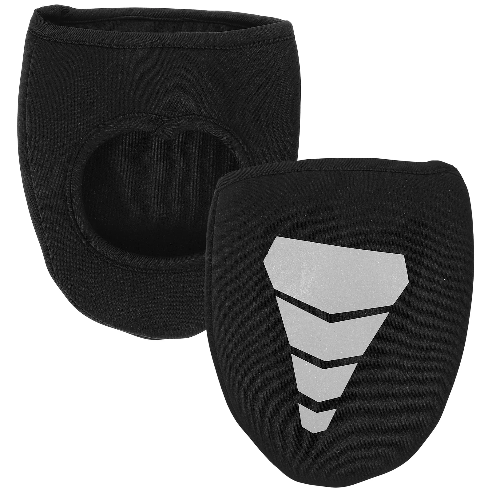 1쌍 방한 사이클링 슈즈 커버 방수 방풍 네오프렌 하프 오버슈즈 로드 바이크용 반사 디테일 추운 날씨용