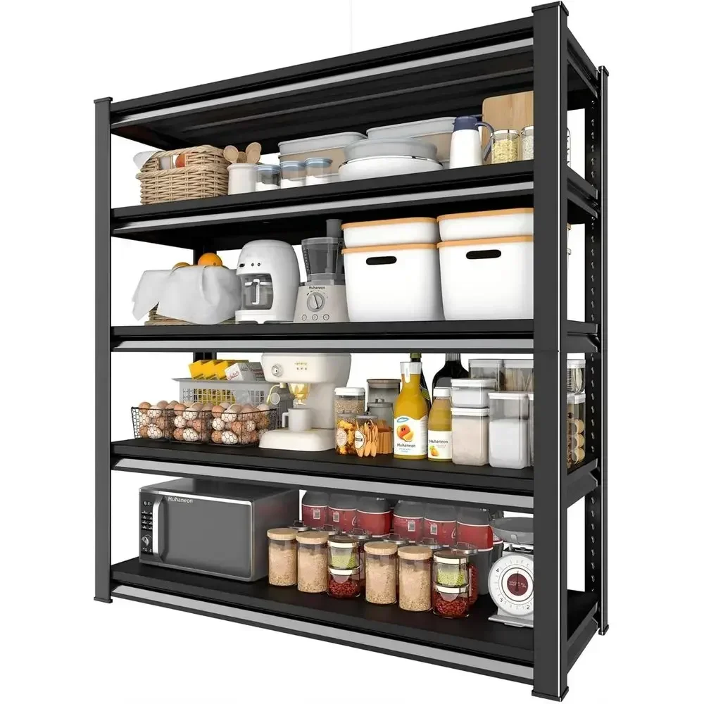 

Metal Storage Garage Shelving - 5 Tier 48'' Wide 2,800 Lbs Heavy Duty Utility Shelves reestanding - Adjustable Rack Units or Kit