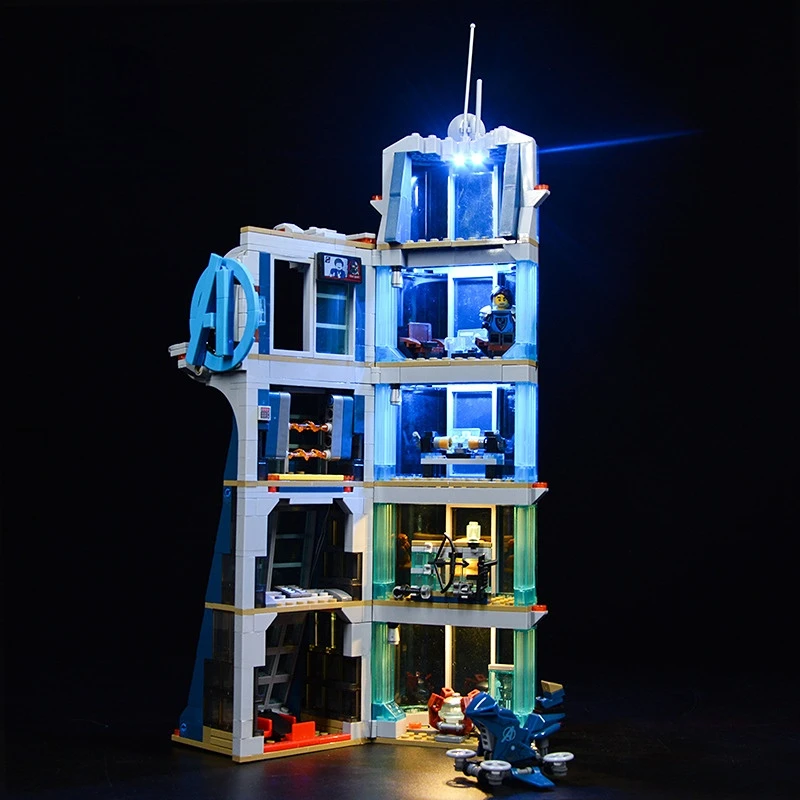 No Bricks Led Light Kit for Avengers Tower Battle 76166