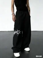 Pantalones Deportivos Casuales para Hombre, Estilo Hip-Hop Gótico, Texturizados, Transpirables, para Correr al Aire Libre, Otoño-Invierno 2026, Gran Venta