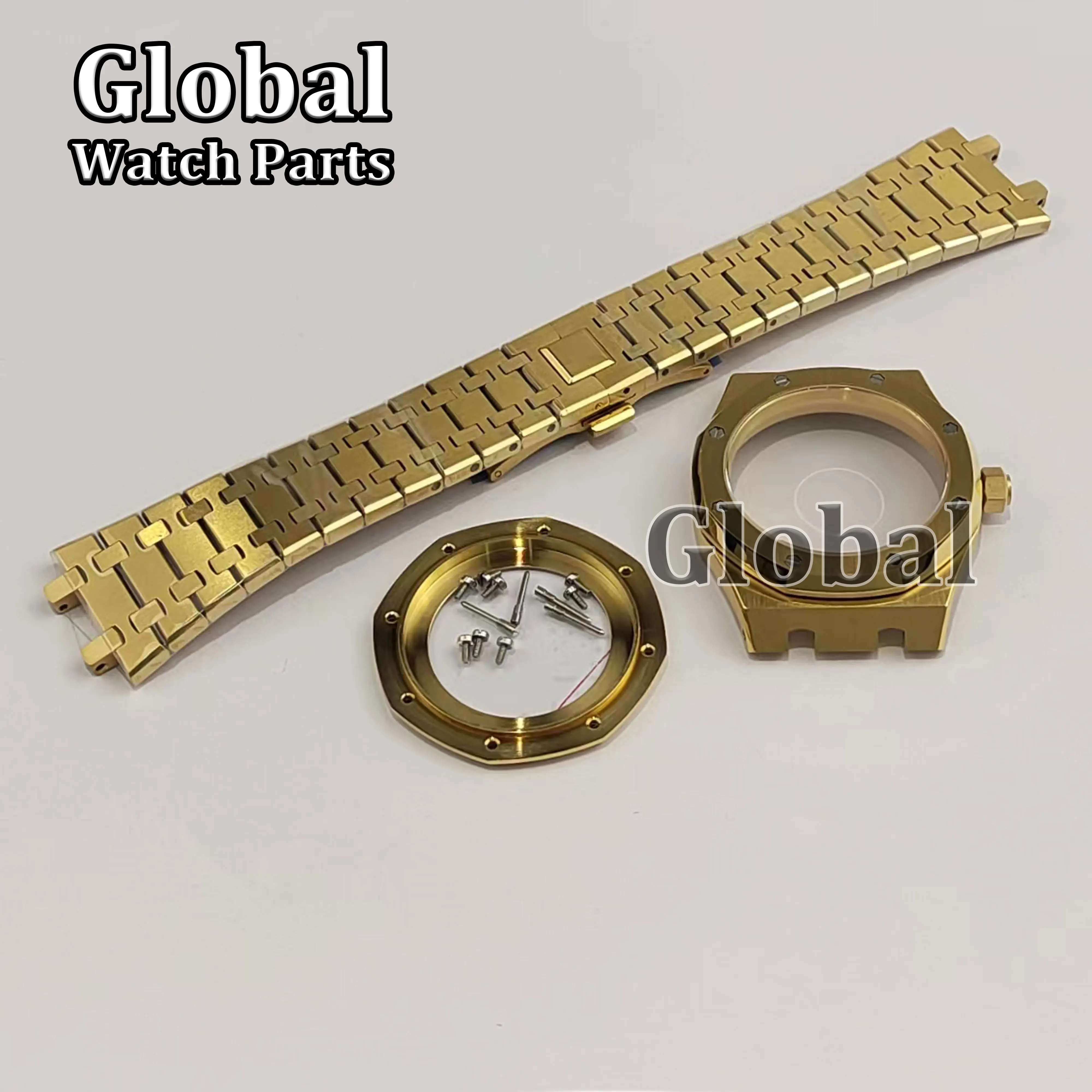 

NH35 High Quaility Stainless Steel Oyster Strap And Watch Case Modifiation Parts For Royal Oak Fit NH35 NH36 Movement