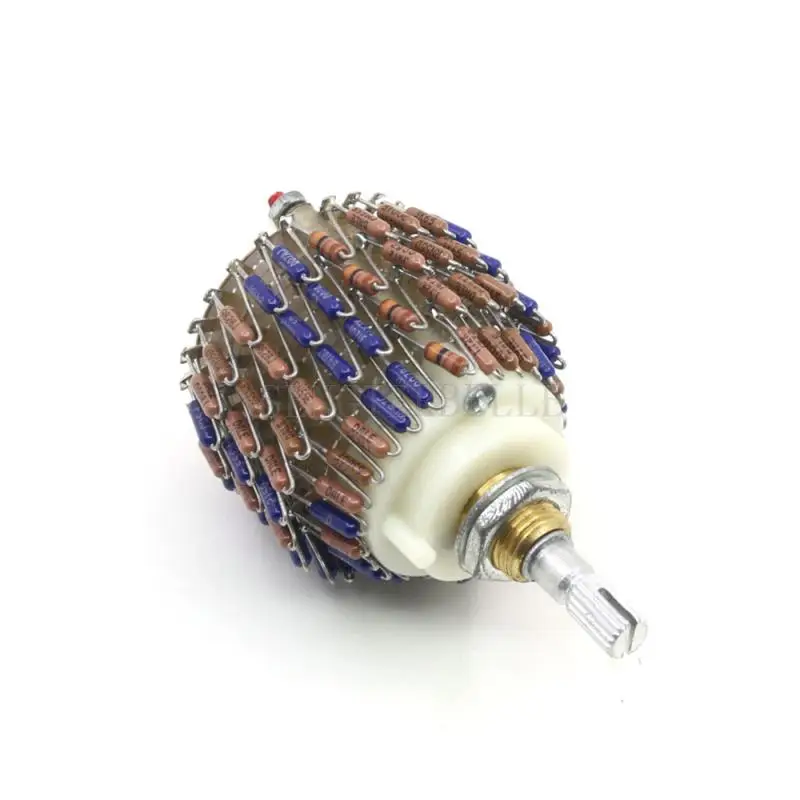 New 24 Steps 4 ChannelsBalance Volume Potentiometer 10K 50K 100K With Vishay Dale Resistors