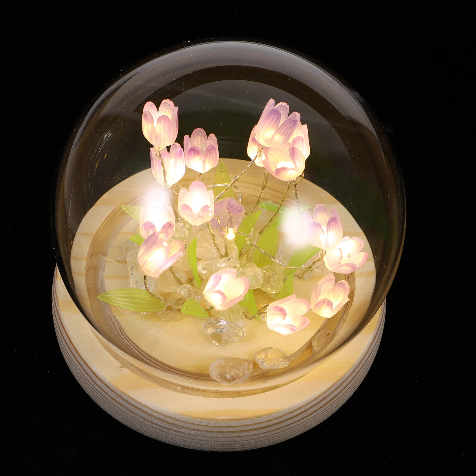 

Tulip Night Lamp DIY Flower Lamps For Bedrooms Flower Lamps for Bedrooms Warm Atmosphere bedside Plastic Craft Kit